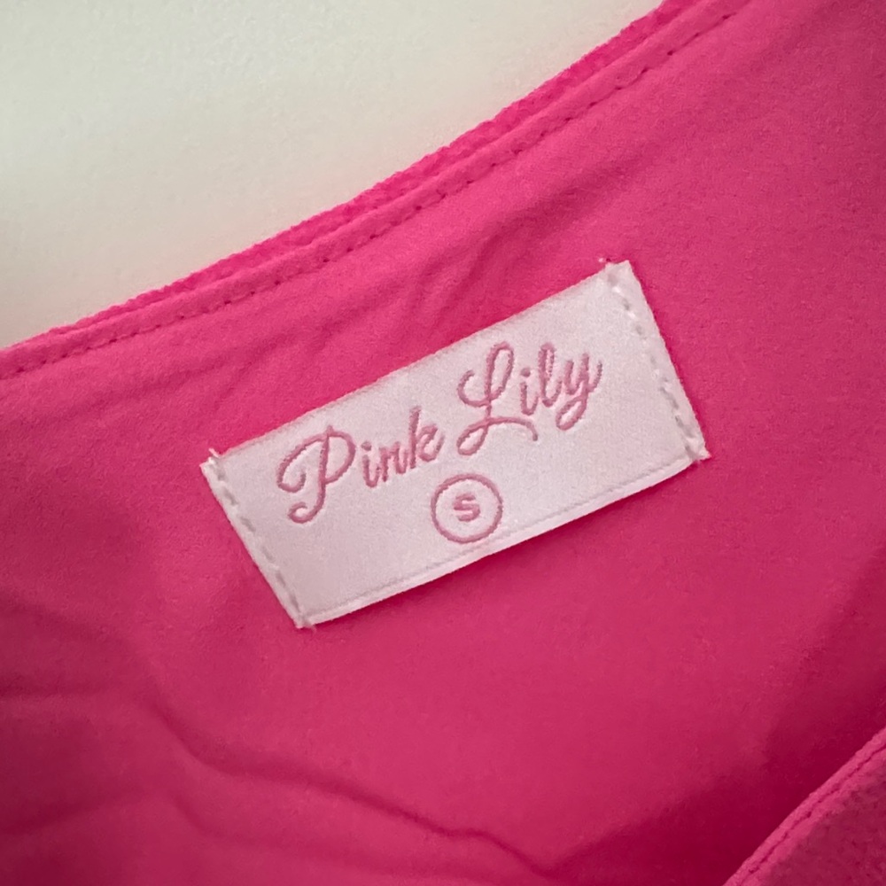 Pink Lily Vibrant Pink One-Shoulder Dress - Picture 3 of 9